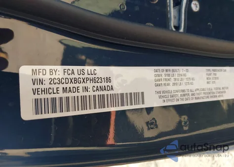 2023 Dodge Charger Sxt from USA, damaged, VIN 2C3CDXBGXPH623186